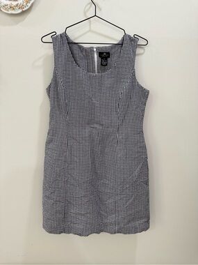 Vintage Limited Dress - Navy White Gingham 100% Cotton